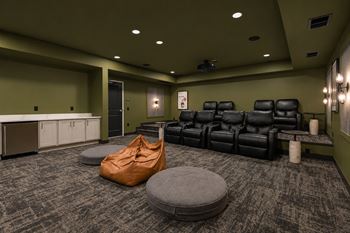 Movie theater with surround sound